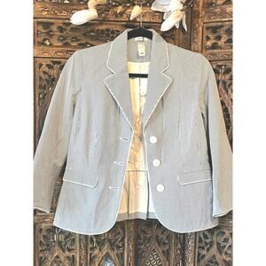 Old Navy Pinstripe 3/4 Sleeve Blazer NWT